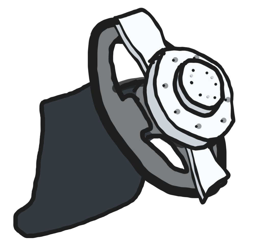 The motor mounted on the steering wheel